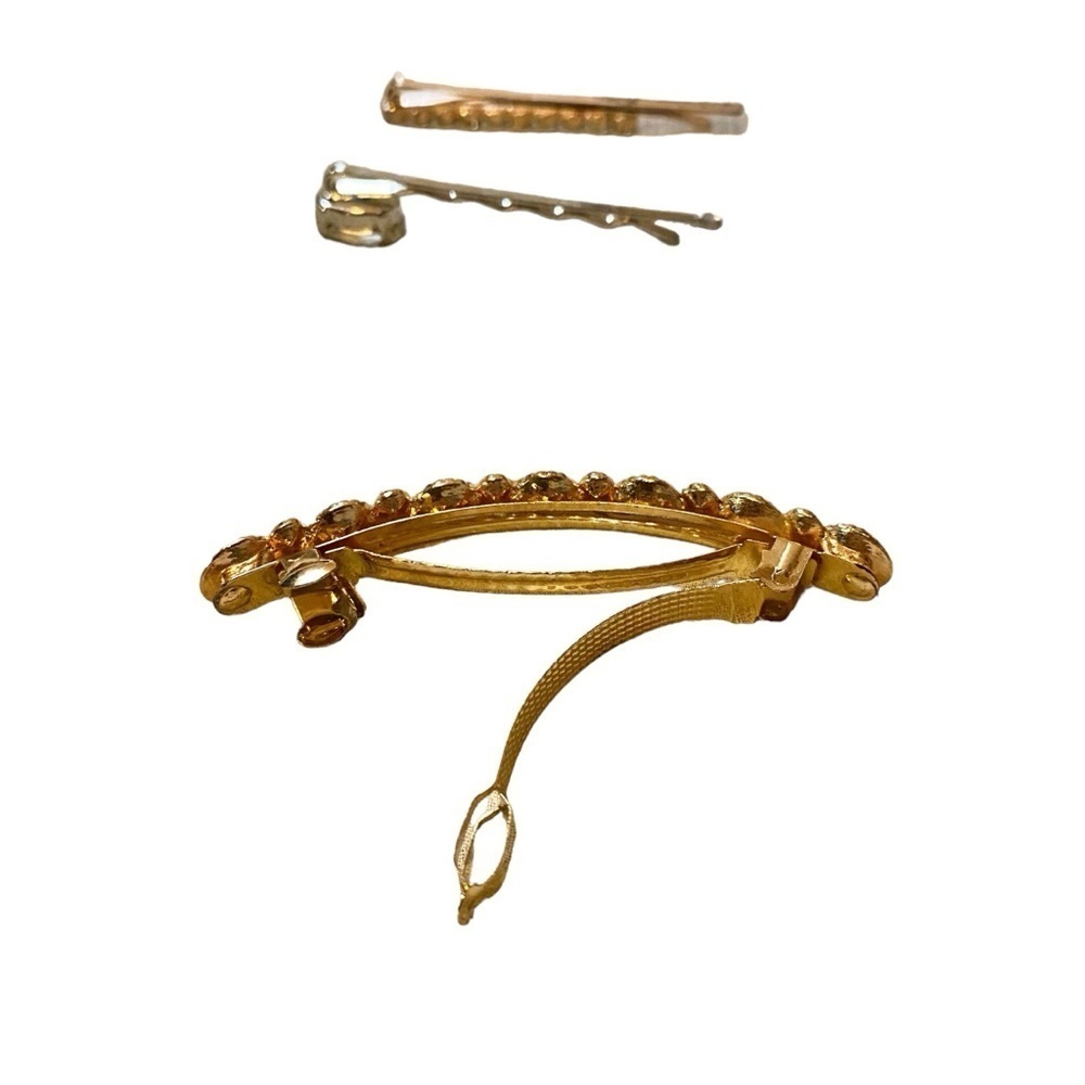 Hairpins Vintage Gold-plated Crystal Bundle Lot 3 - Picture 2 of 6
